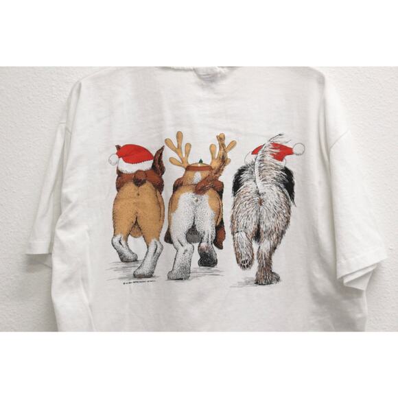 Vintage Christmas Dog T Shirt XL - Picture 6 of 9